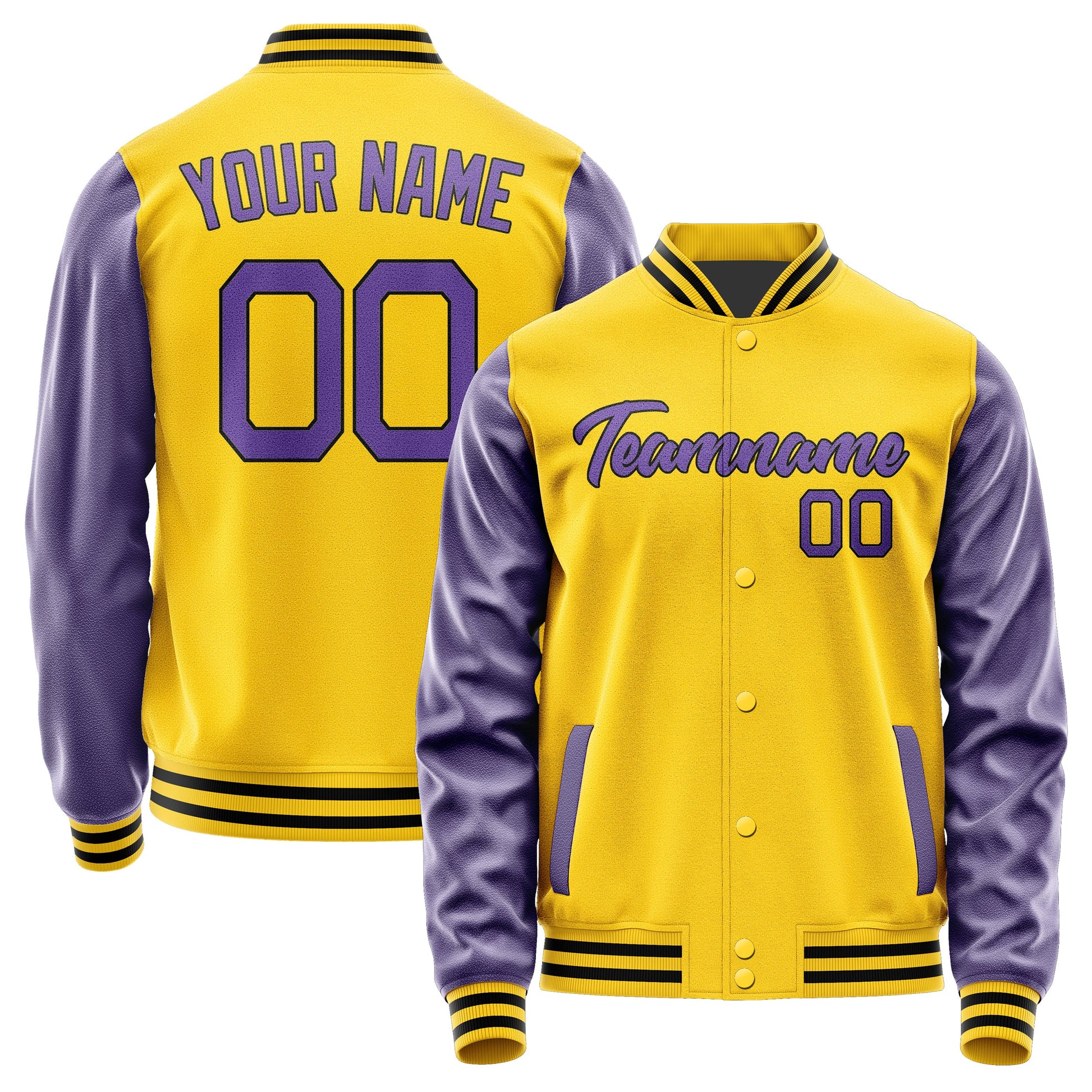 Custom Gold Light Purple Jacket JA3030233017B21723
