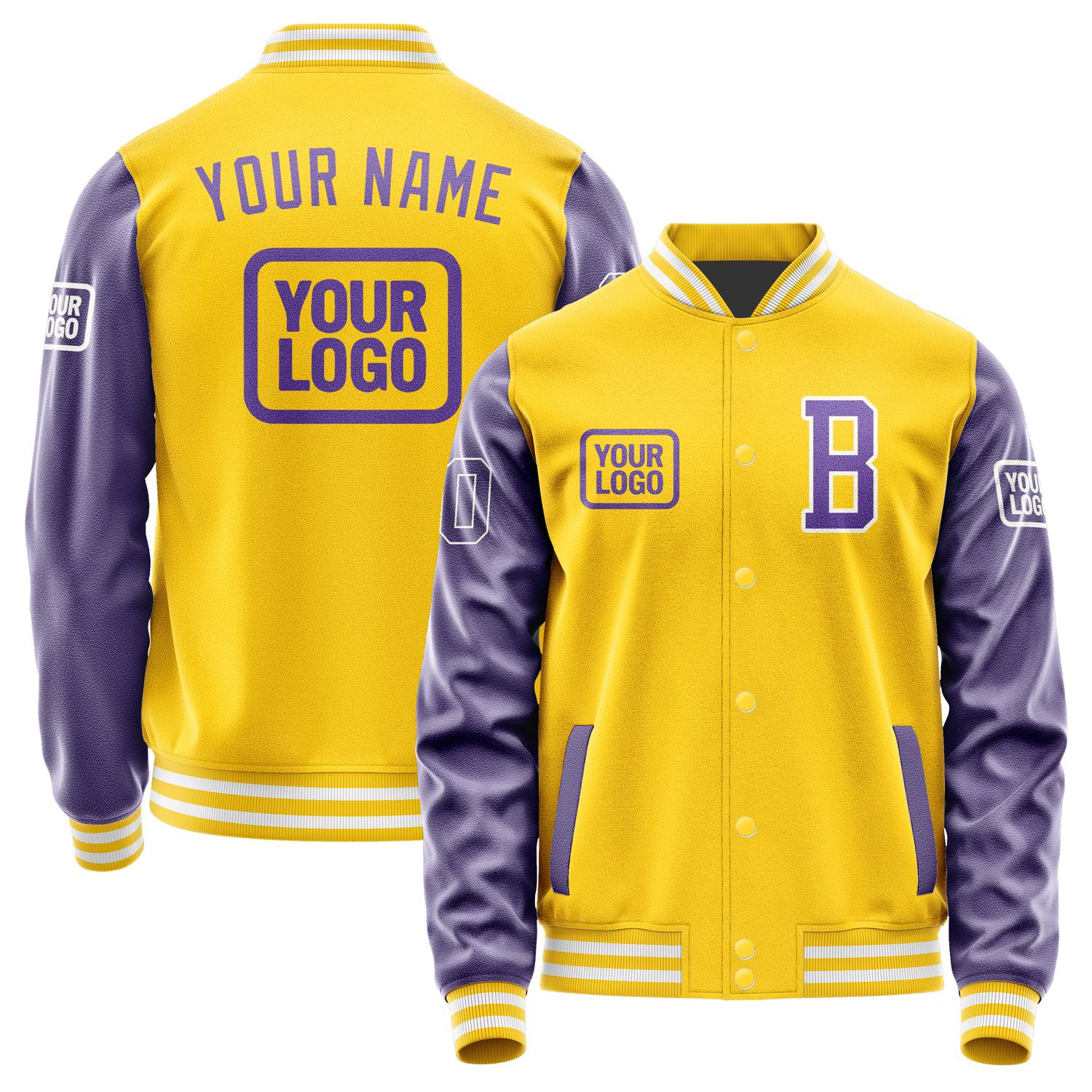 Custom Gold Light Purple Jacket JA303023301818232318