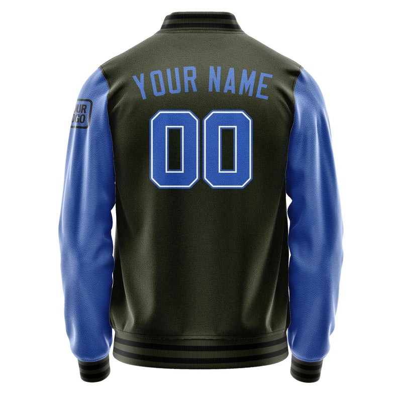 Custom Olive Sky Blue Jacket Jb0202090217091817