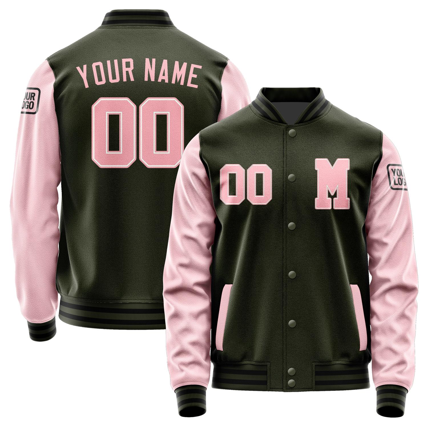 Custom Olive Light Pink Jacket Jb0202210217211817