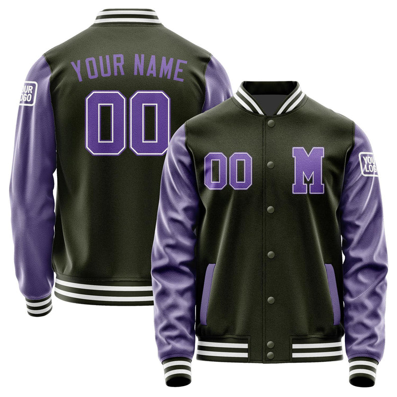 Custom Olive Light Purple Jacket Jb0202230218231818