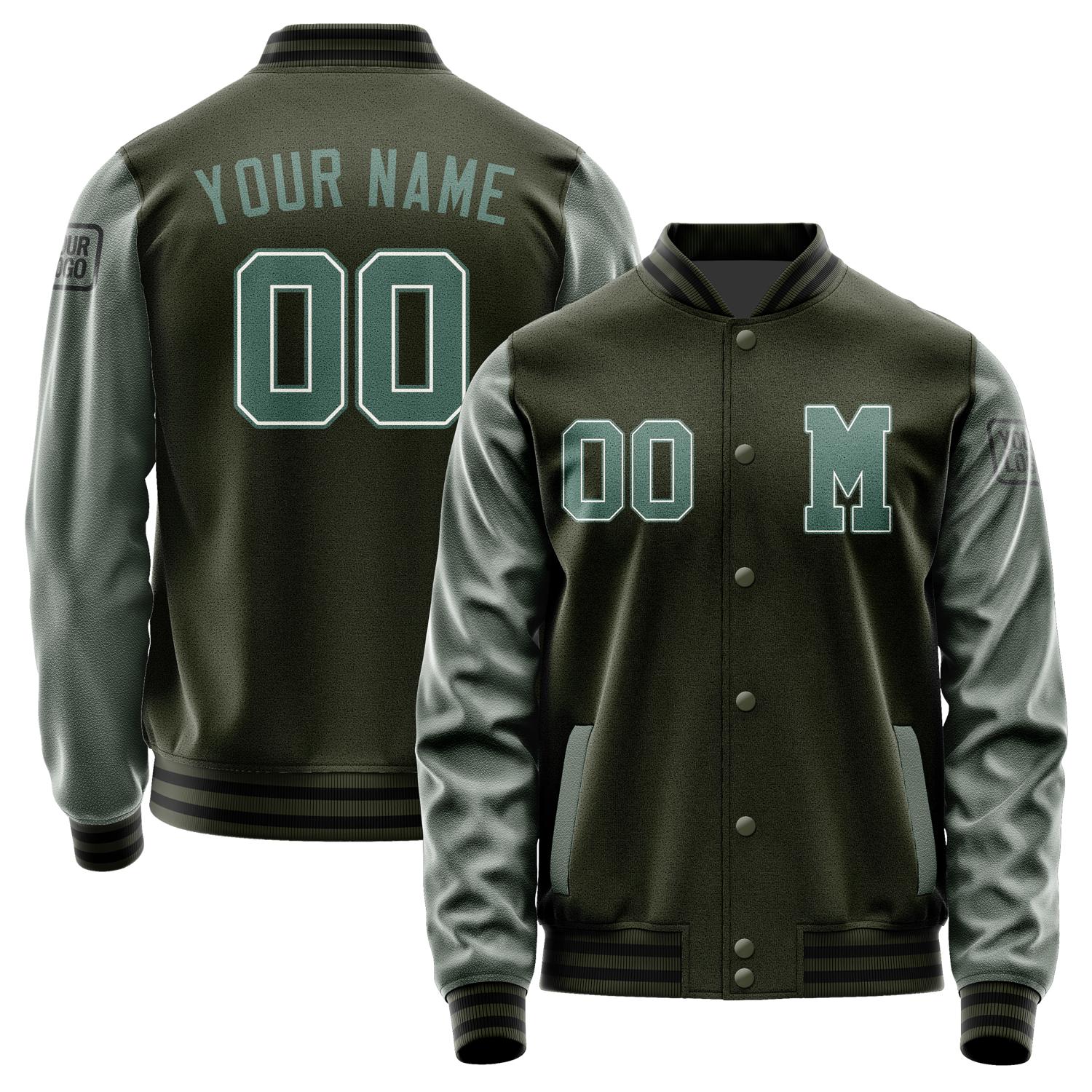 Custom Olive Blue Green Jacket Jb0202270217271817