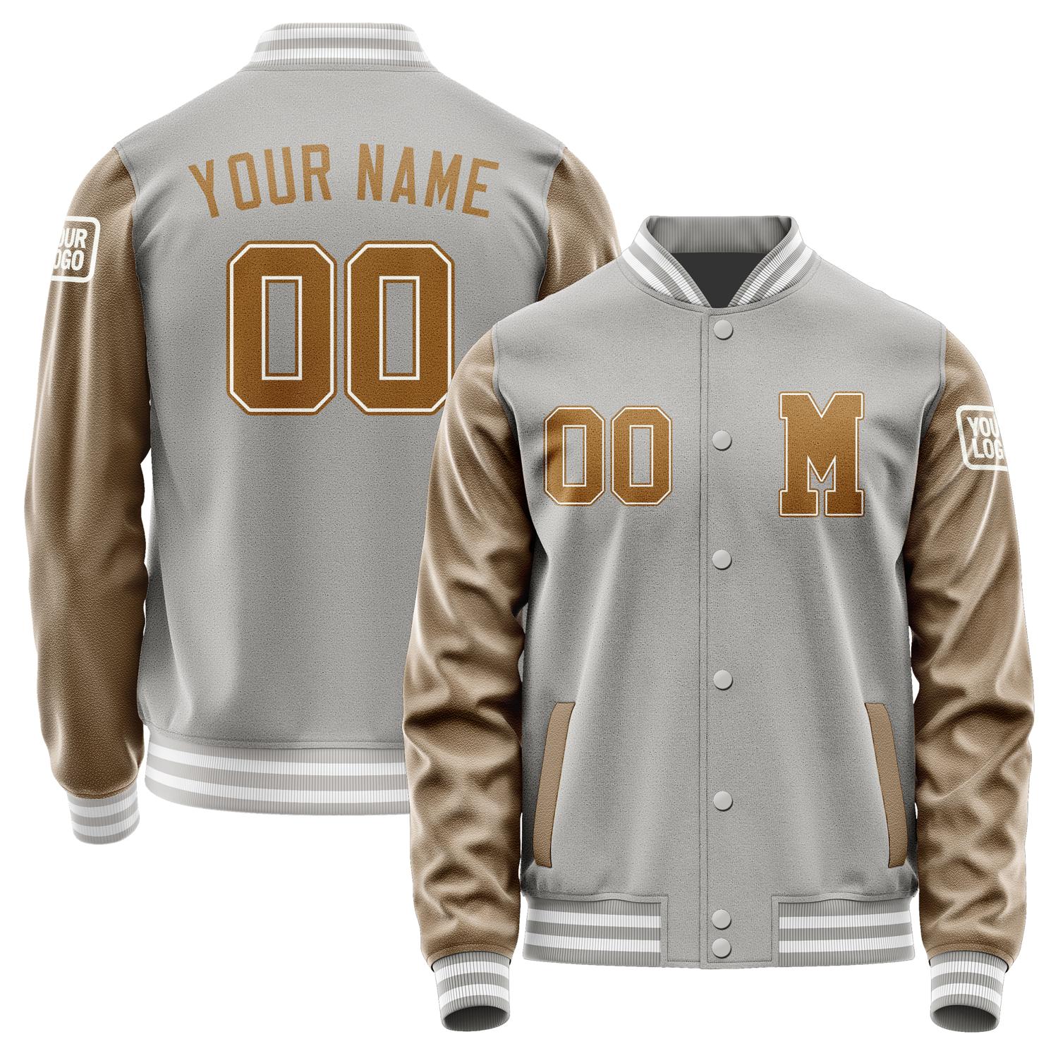 Custom Gray Khaki Jacket Jb0404220418221818