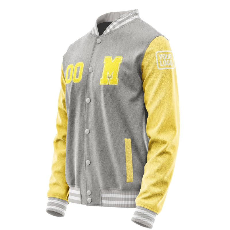 Custom Gray Light Yellow Jacket Jb0404260418261818