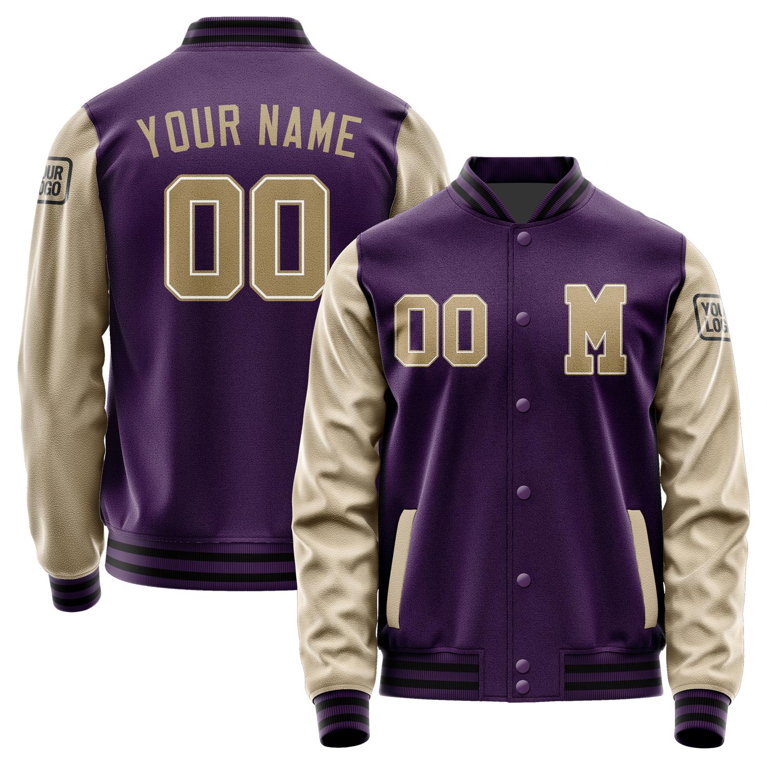Custom Purple Light Khaki Jacket Jb0707250717251817