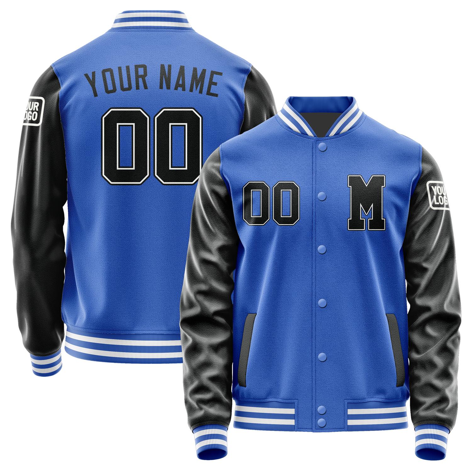 Custom Sky Blue Black Jacket Jb0909170918171818