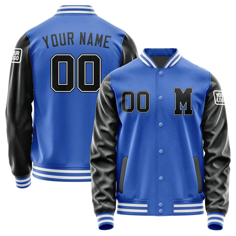 Custom Sky Blue Black Jacket Jb0909170918171818