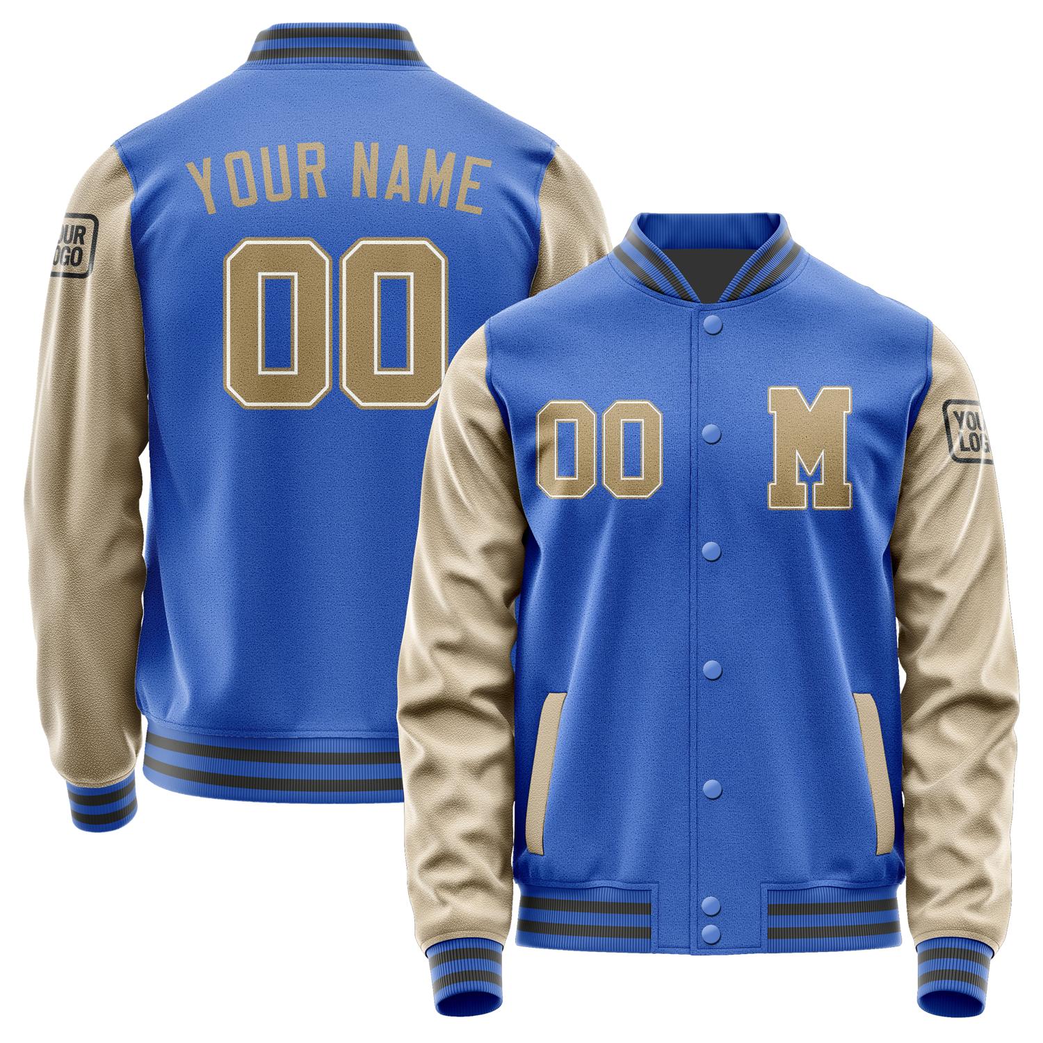 Custom Sky Blue Light Khaki Jacket Jb0909250920251817