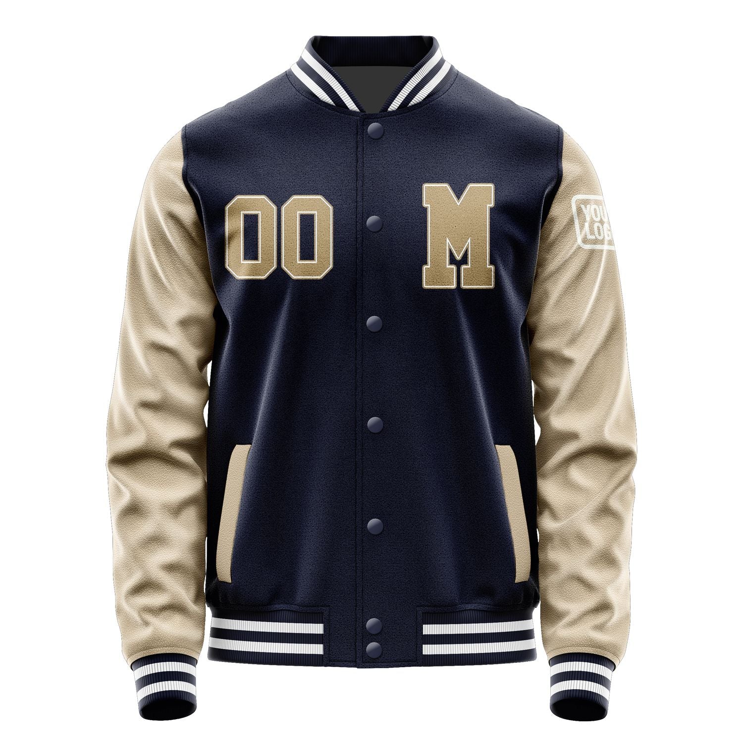 Custom Navy Light Khaki Jacket Jb1111251118251818