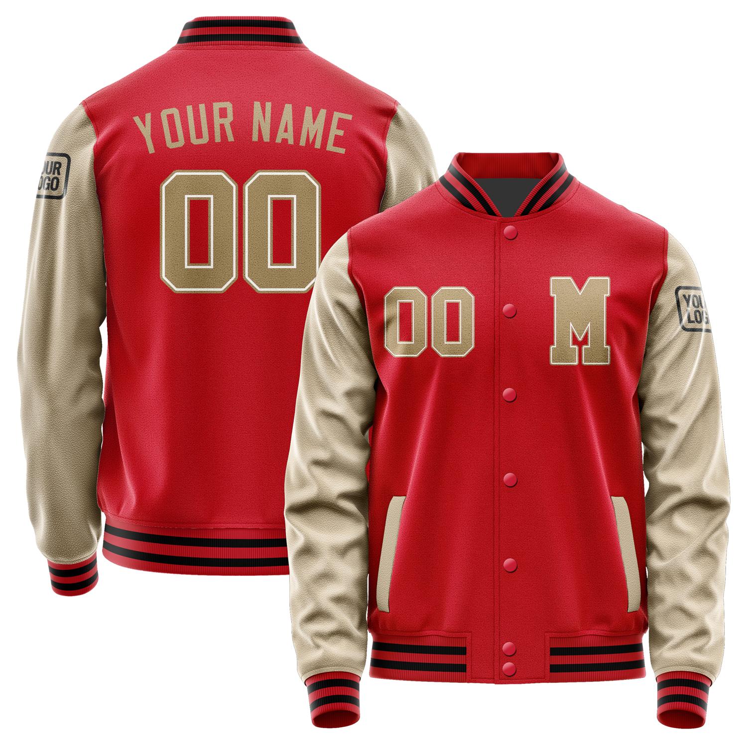 Custom Red Light Khaki Jacket Jb1414251417251817