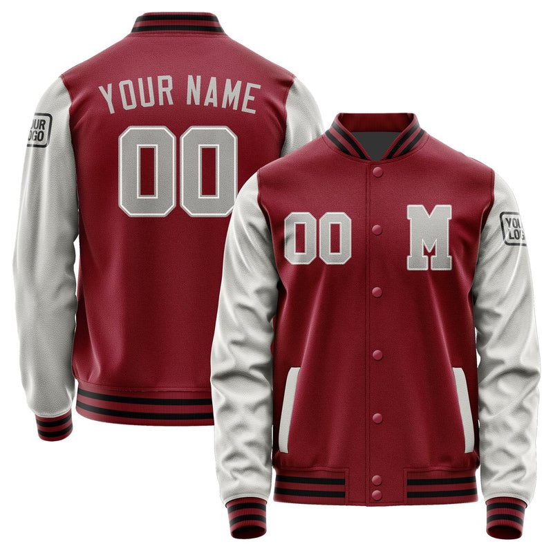 Custom Crimson Red Gray Jacket Jb1515041517041817