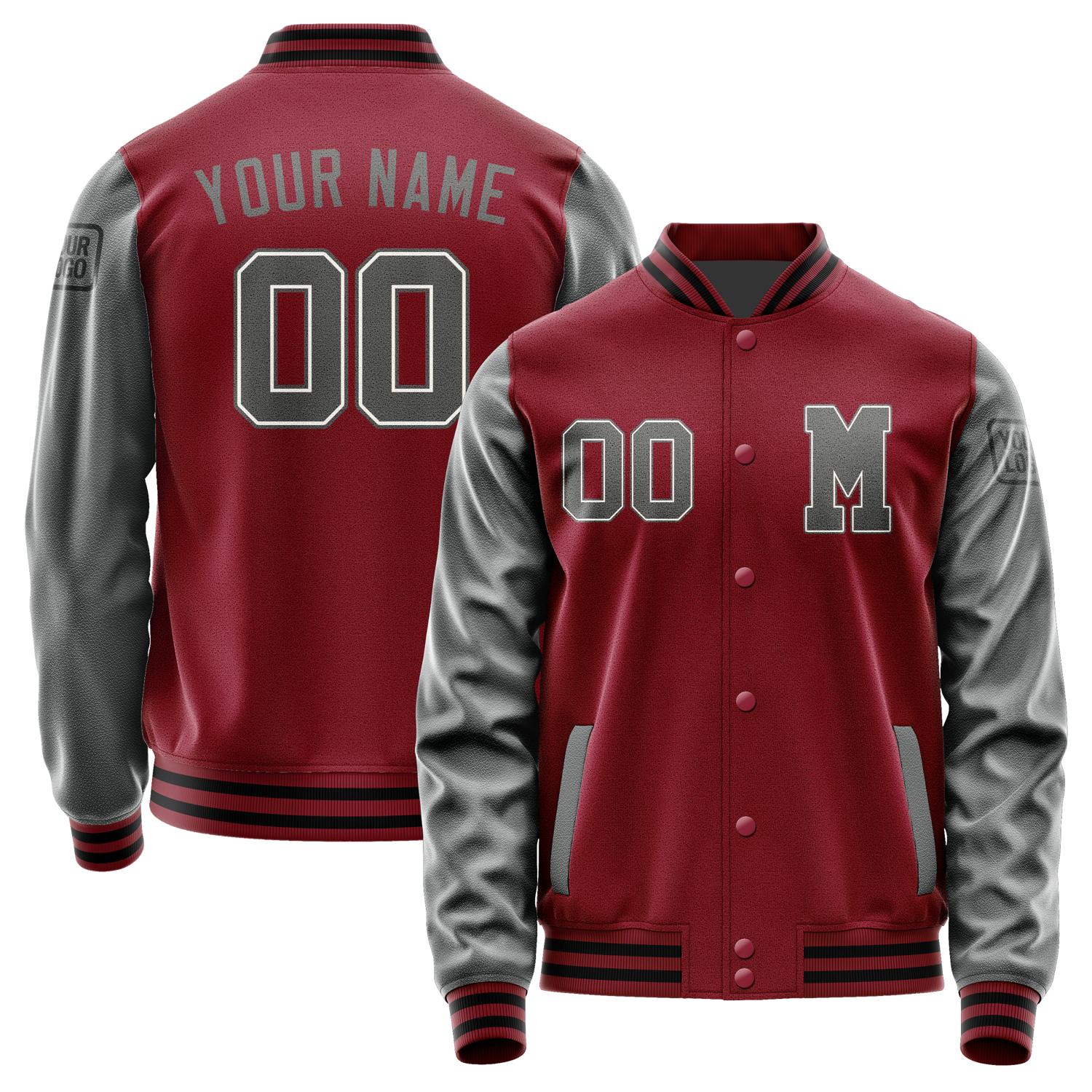 Custom Crimson Red Dark Grey Jacket Jb1515201517201817