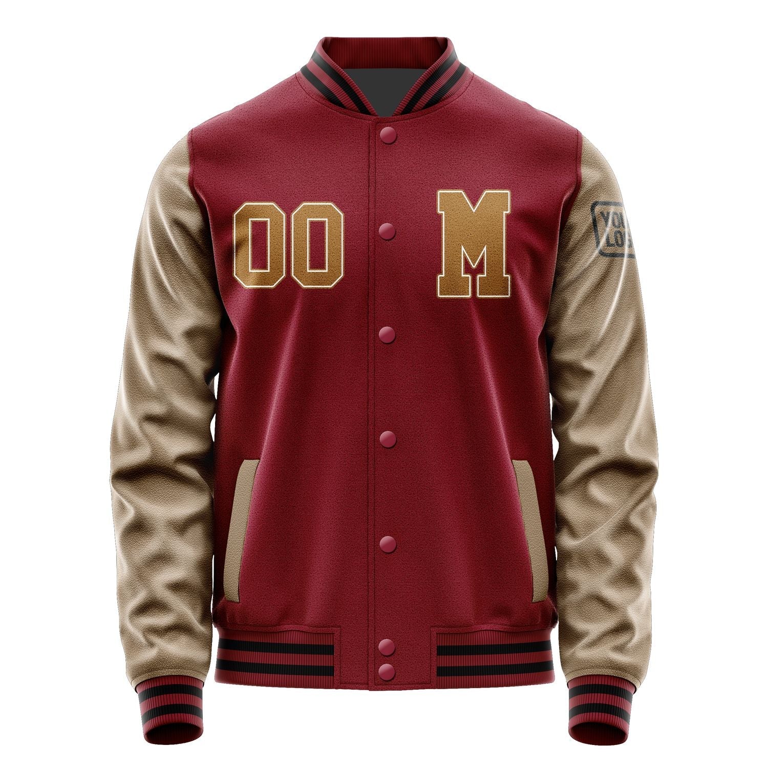 Custom Crimson Red Khaki Jacket Jb1515221517221817
