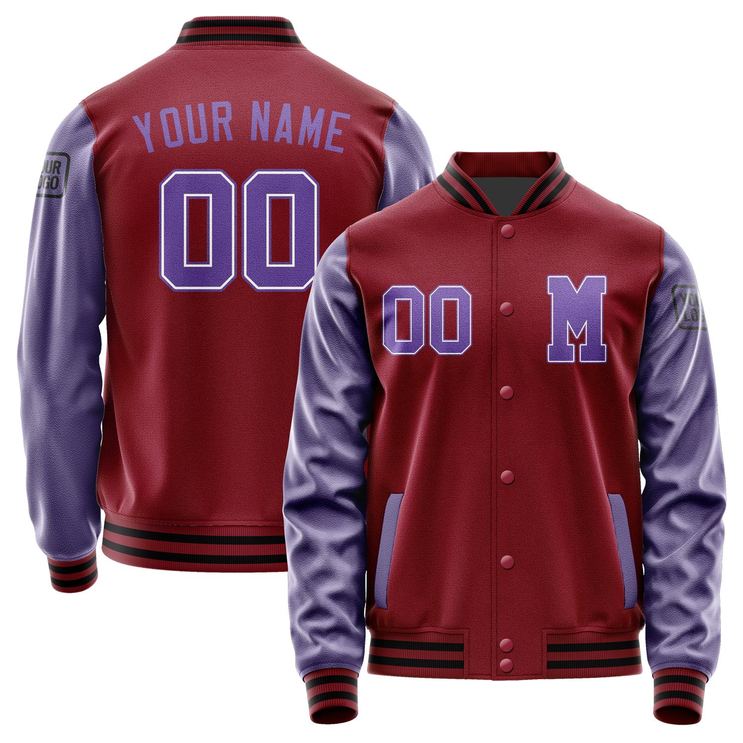Custom Crimson Red Light Purple Jacket Jb1515231517231817