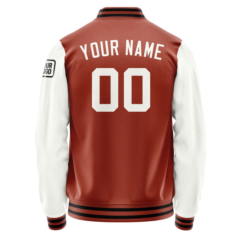 Custom Coral Red White Jacket Jb1616181617181817