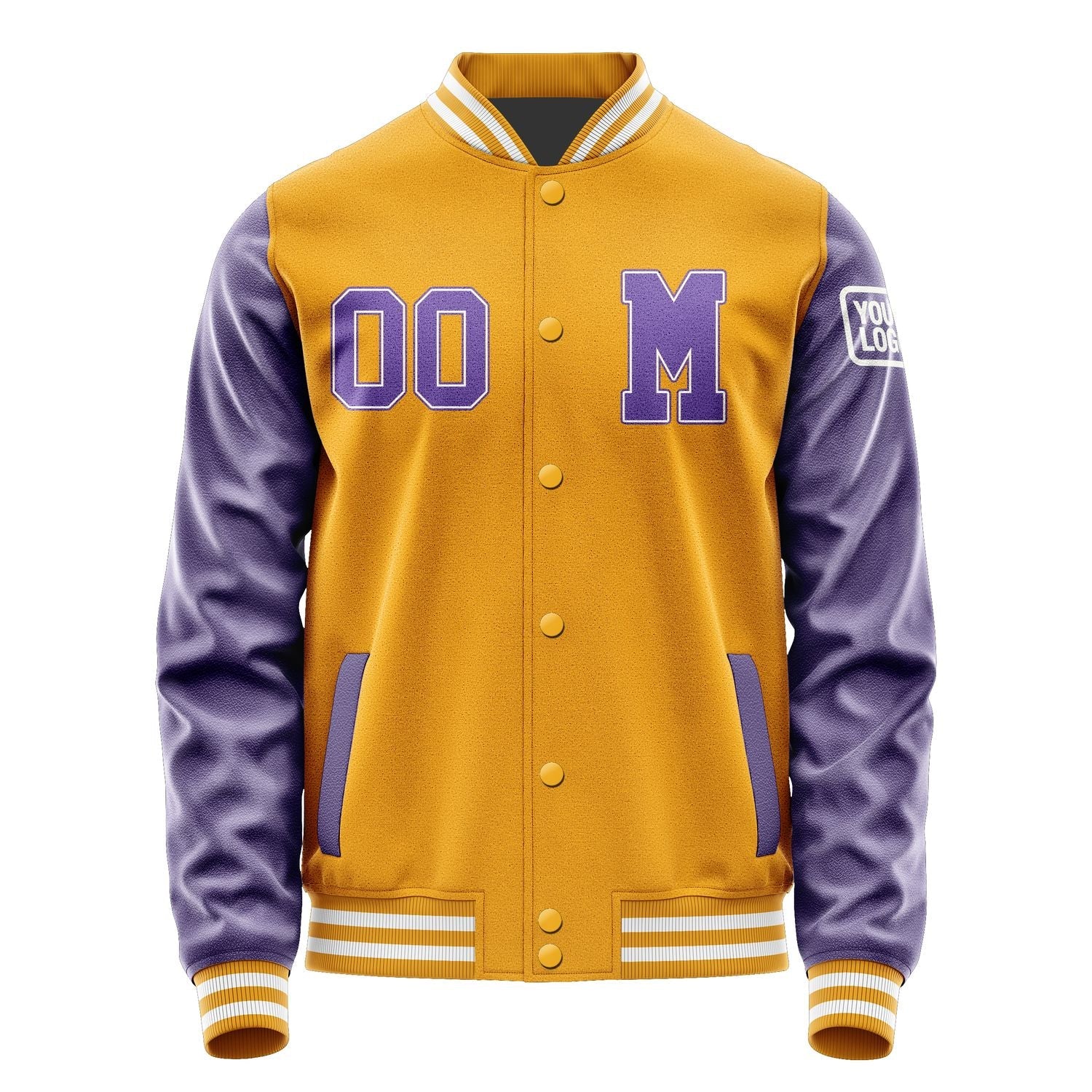 Custom Yellow Light Purple Jacket Jb1919231918231818