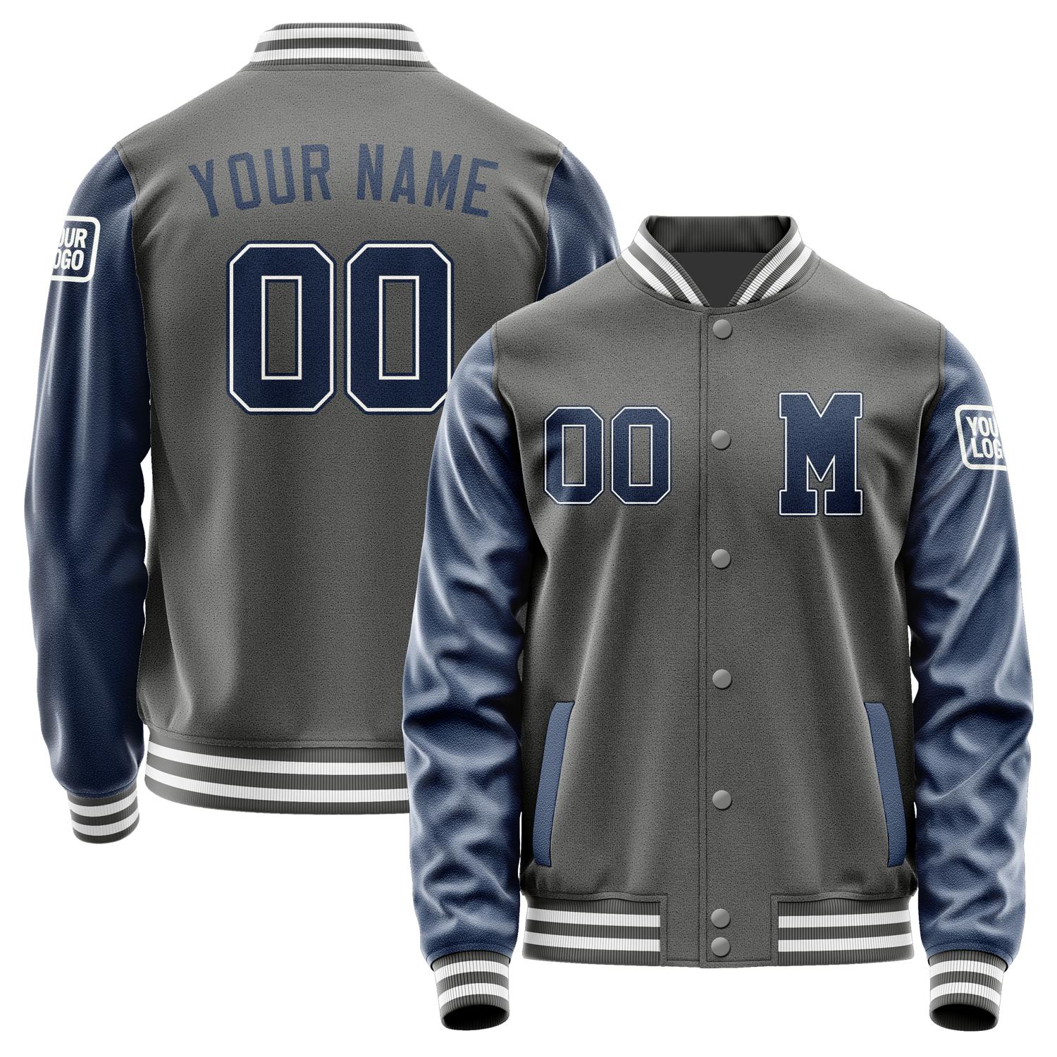 Custom Dark Grey Blue Jacket Jb2020102018101818