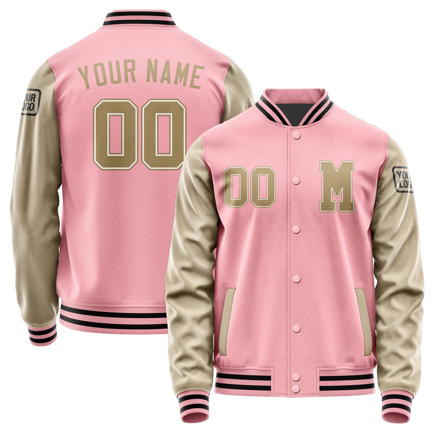 Custom Light Pink Light Khaki Jacket Jb2121252117251817
