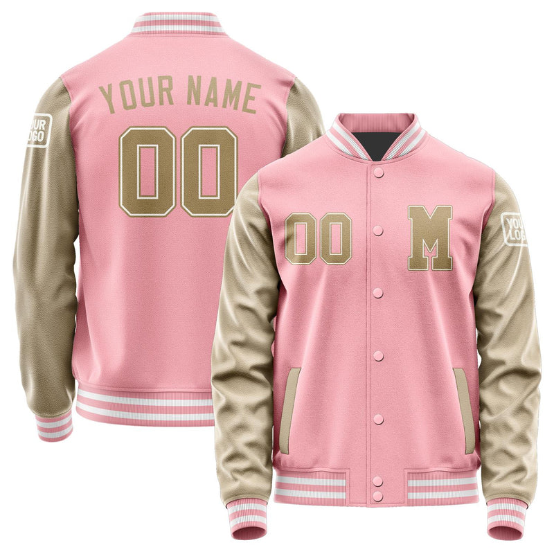 Custom Light Pink Light Khaki Jacket Jb2121252118251818