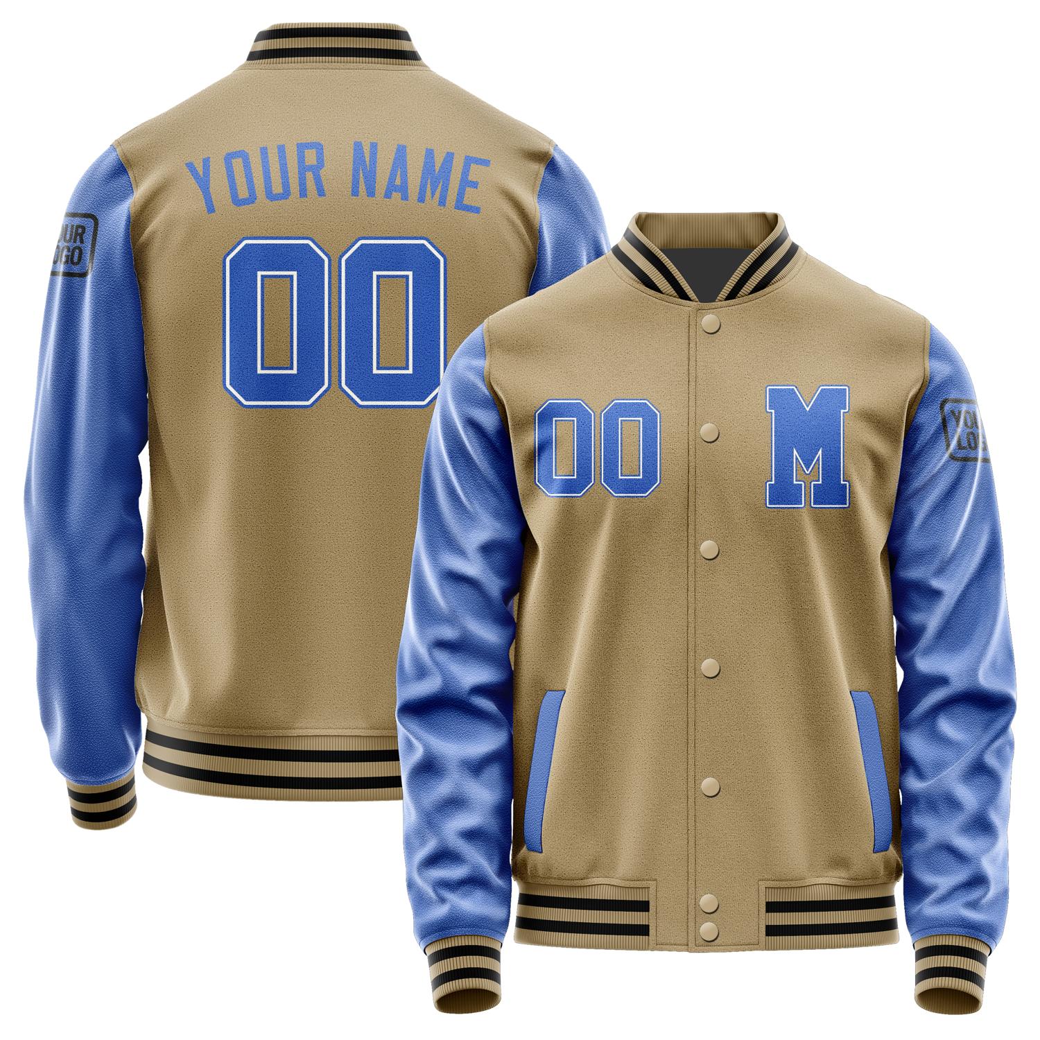 Custom Light Khaki Sky Blue Jacket Jb2525092517091817