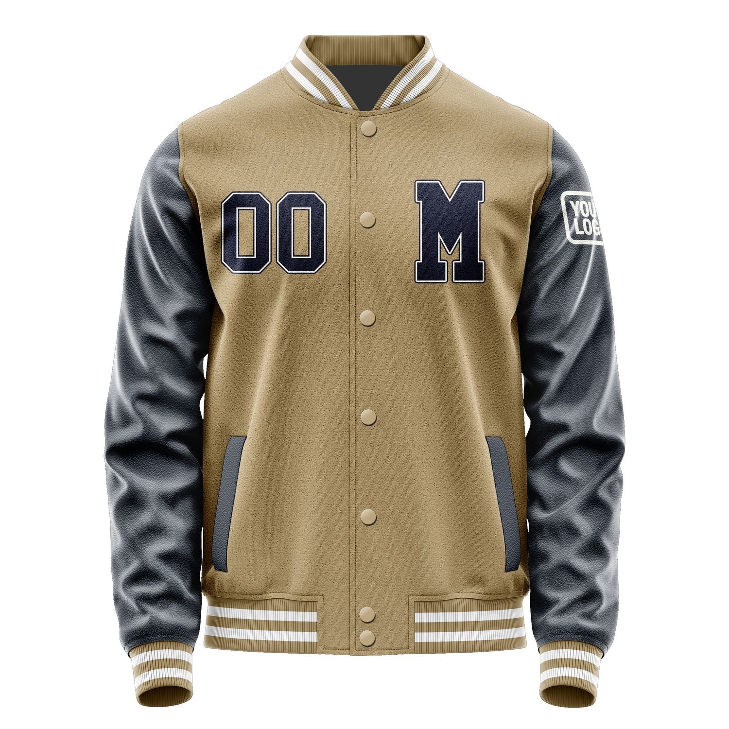 Custom Light Khaki Navy Jacket Jb2525112518111818