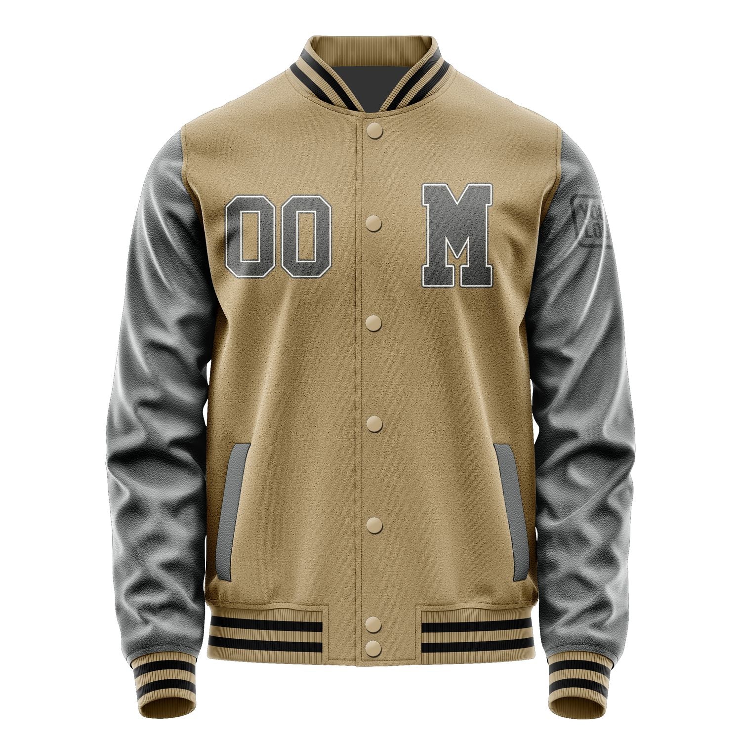 Custom Light Khaki Dark Grey Jacket Jb2525202517201817