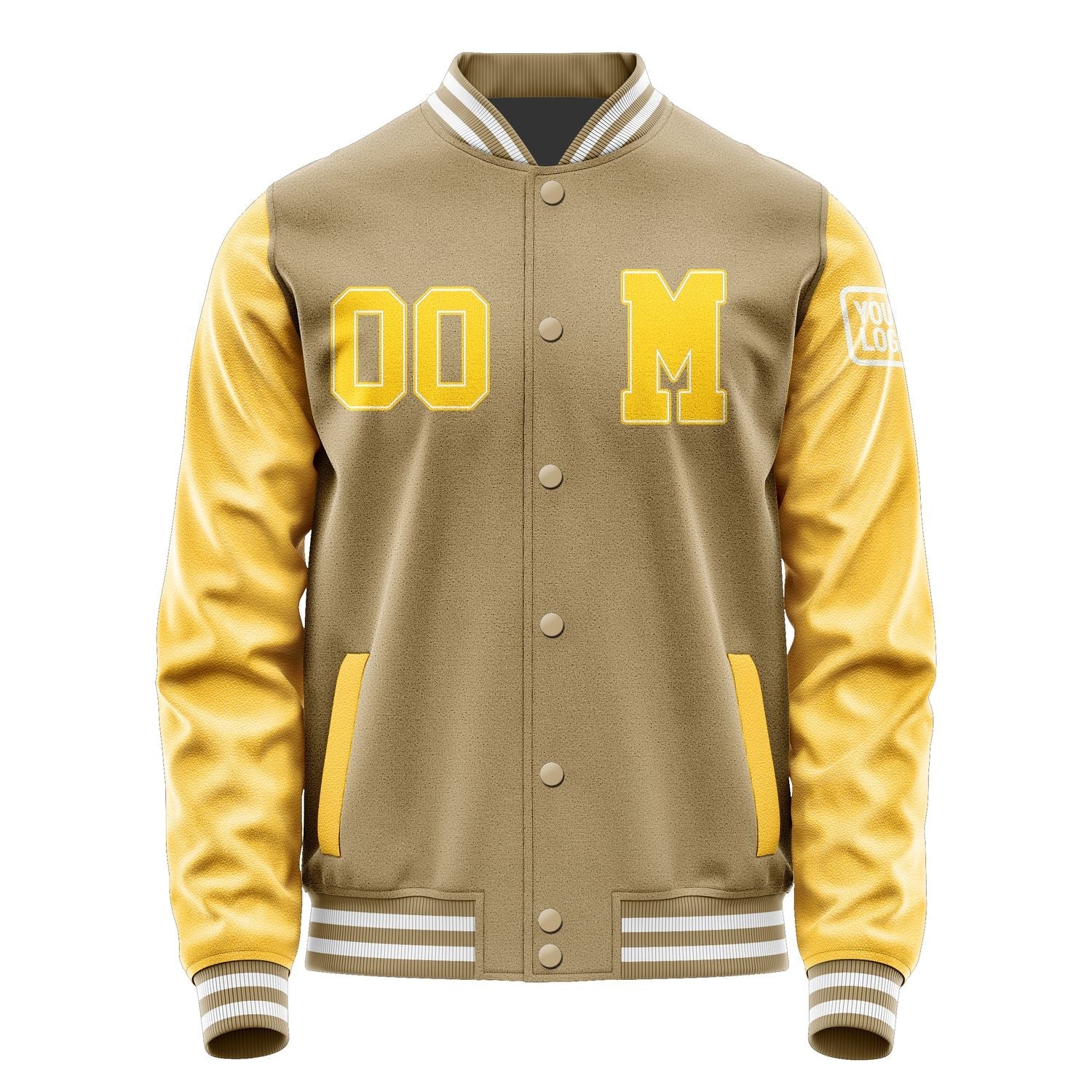 Custom Light Khaki Gold Jacket Jb2525302518301818