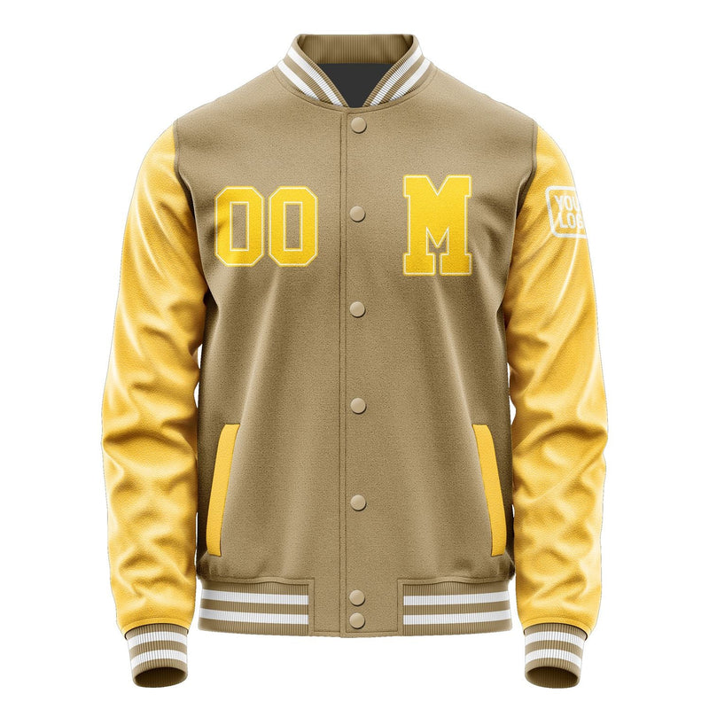 Custom Light Khaki Gold Jacket Jb2525302518301818