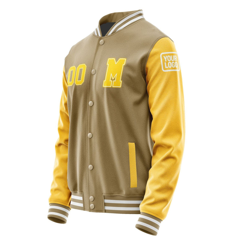 Custom Light Khaki Gold Jacket Jb2525302518301818