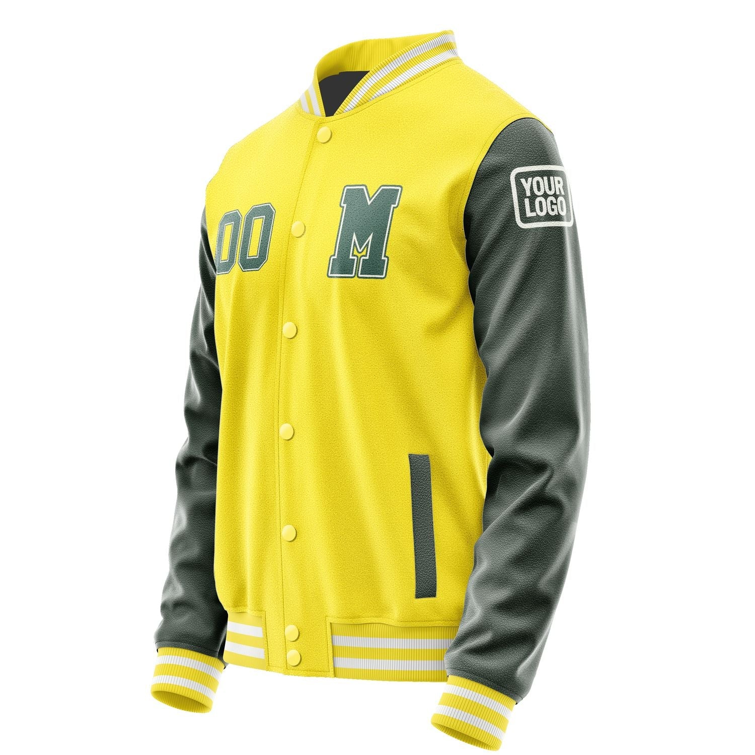 Custom Light Yellow Blue Green Jacket Jb2626272618271818