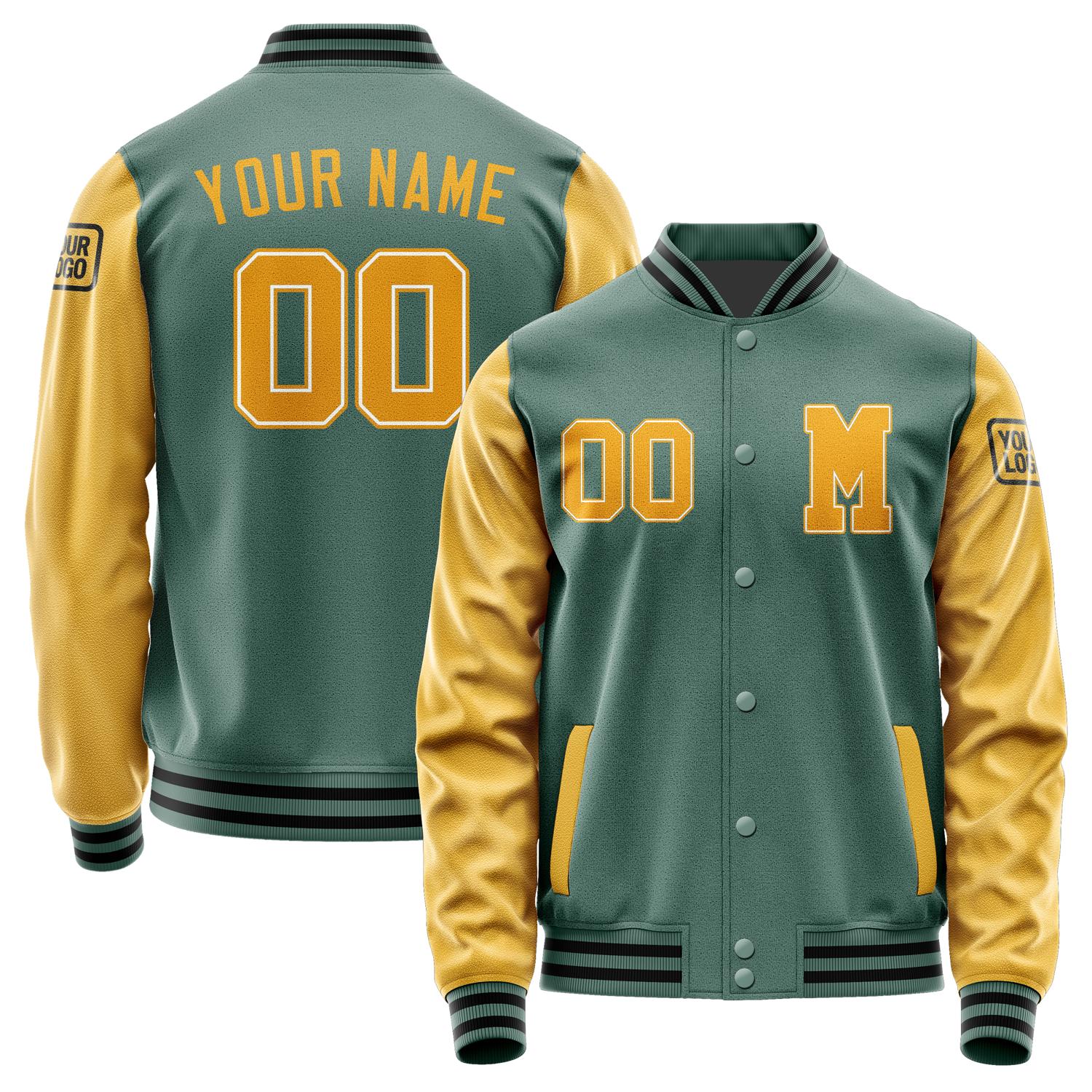 Custom Blue Green Yellow Jacket Jb2727192717191817