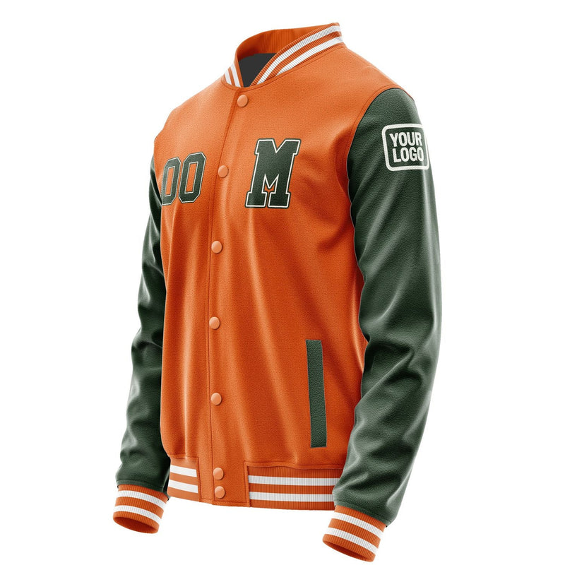 Custom Orange Dark Green Jacket Jb2828062818061818