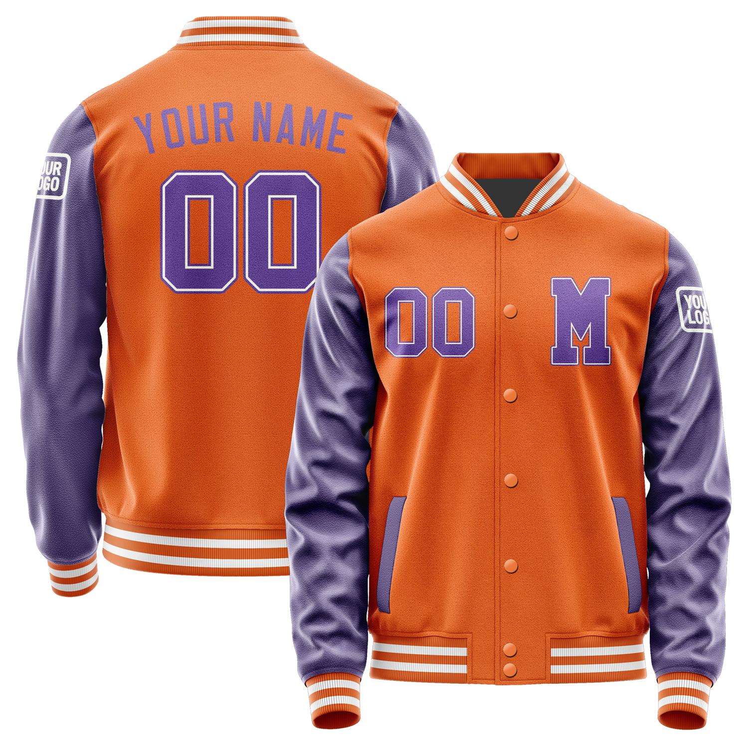 Custom Orange Light Purple Jacket Jb2828232818231818