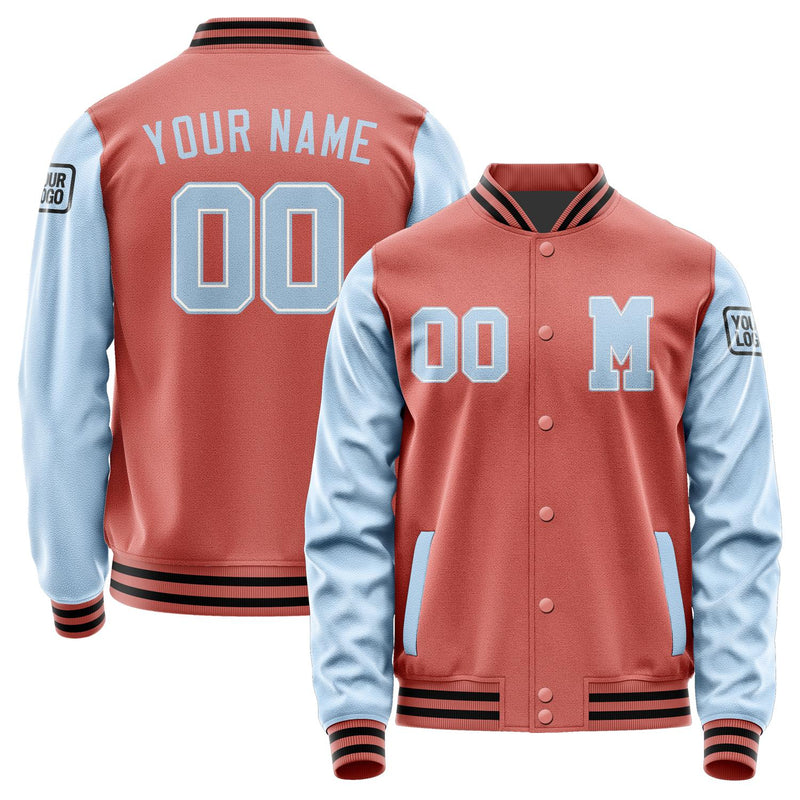 Custom Copper Rose Light Blue Jacket Jb2929082917081817