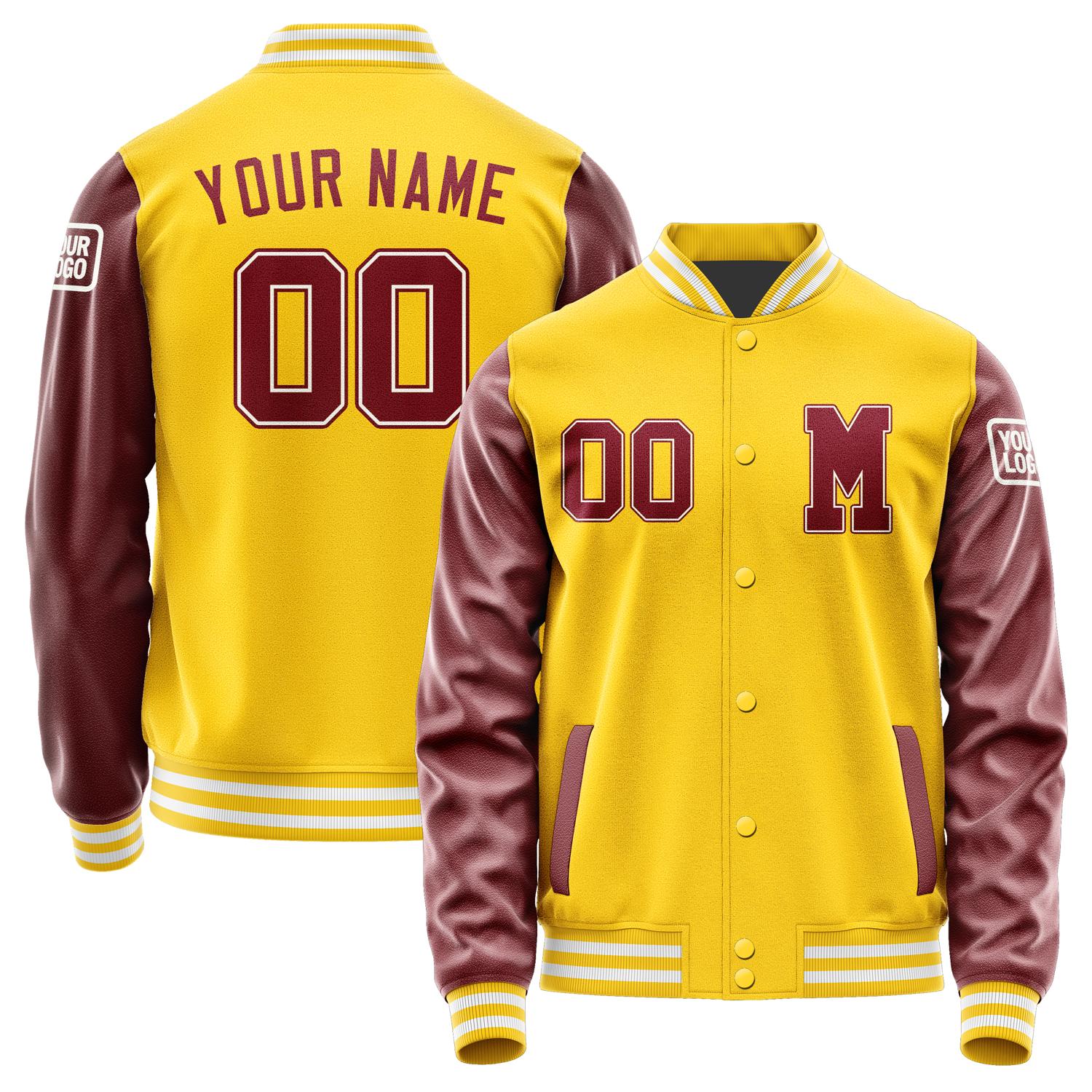 Custom Gold Crimson Red Jacket Jb3030153018151818