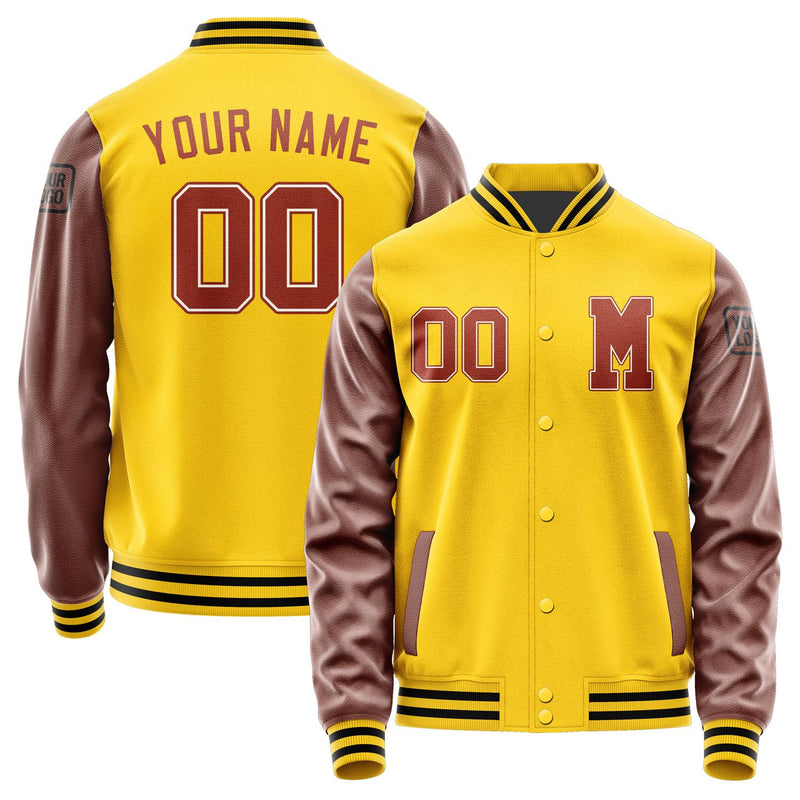 Custom Gold Coral Red Jacket Jb3030163017161817