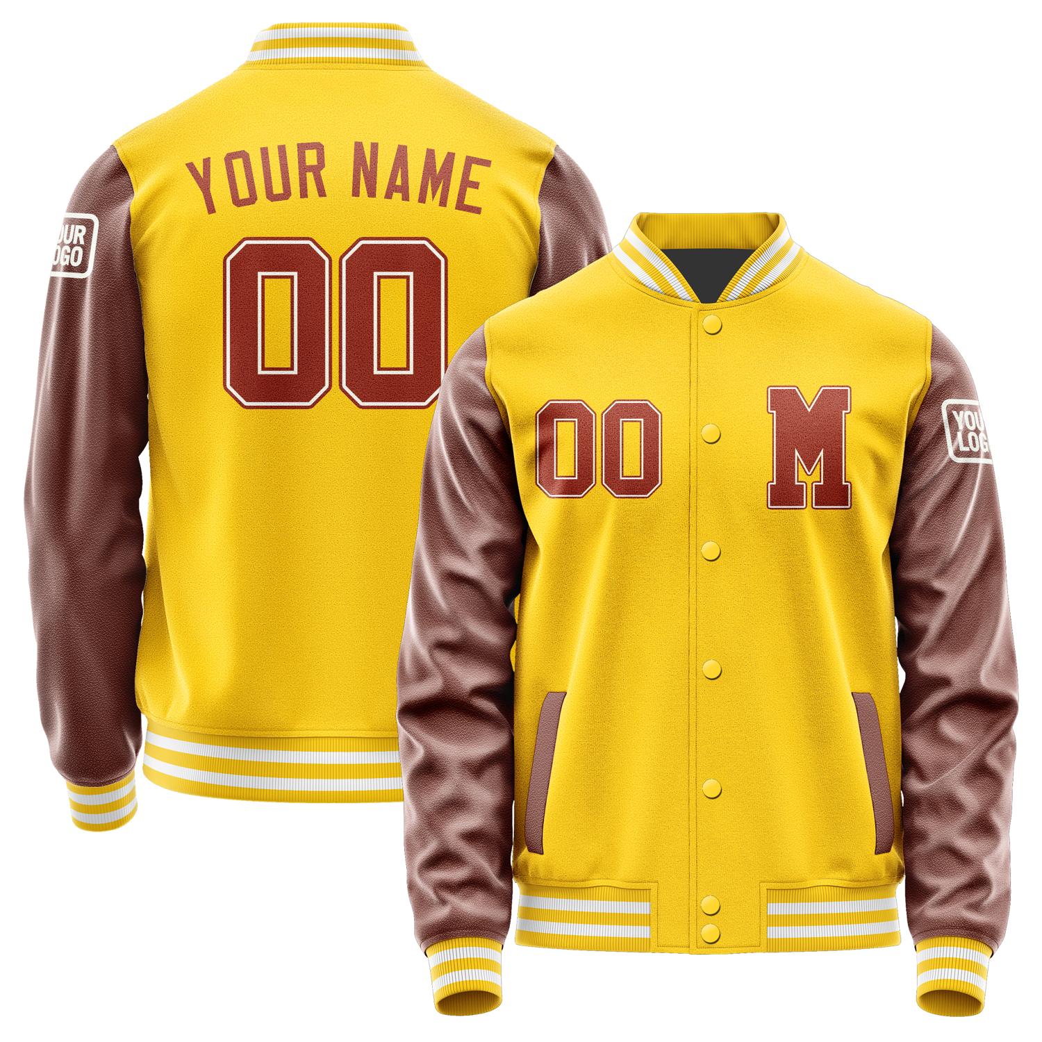 Custom Gold Coral Red Jacket Jb3030163018161818
