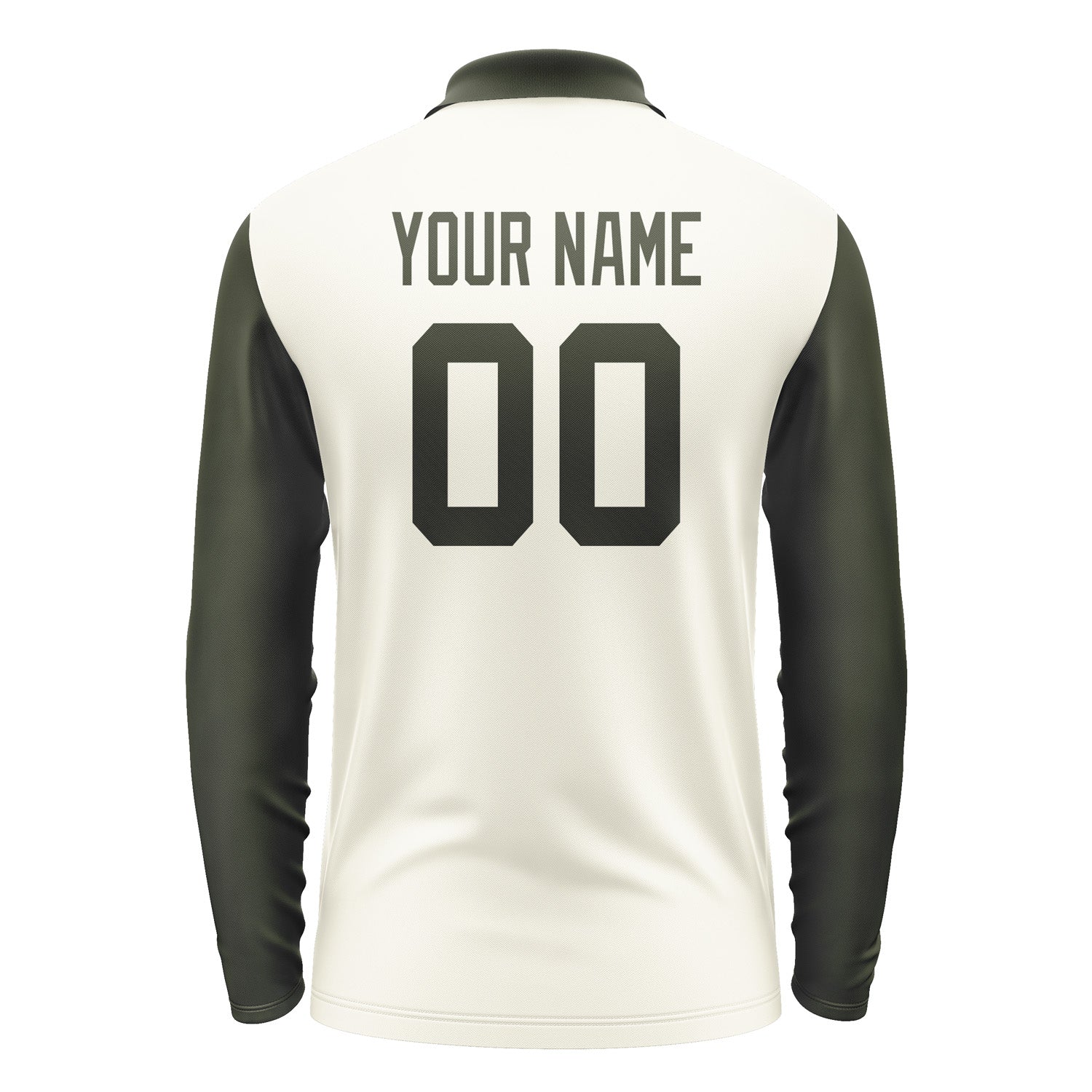 Custom Cream Olive Long Sleeve Polo Shirt Pl030202B102