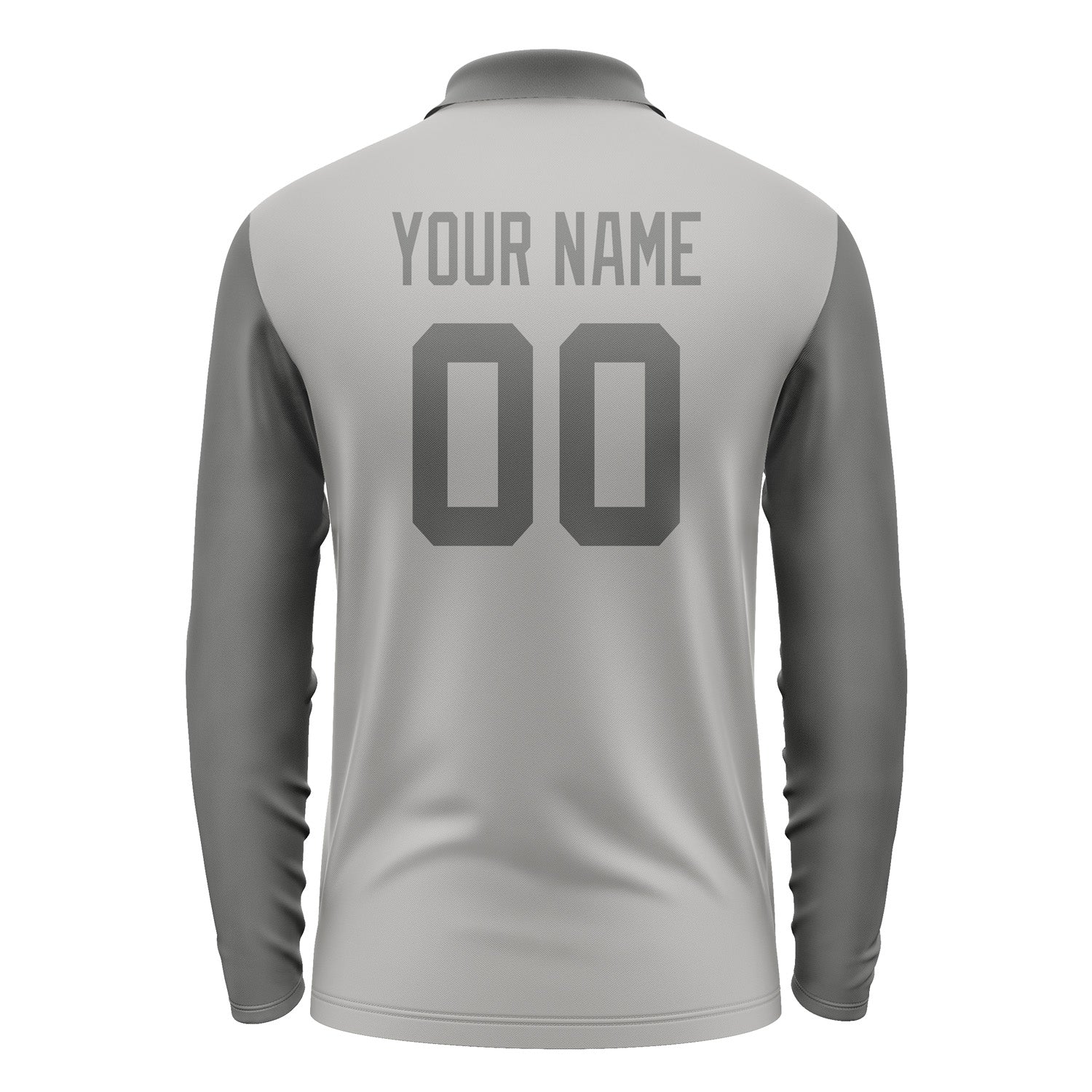 Custom Gray Dark Grey Long Sleeve Polo Shirt Pl042020B120