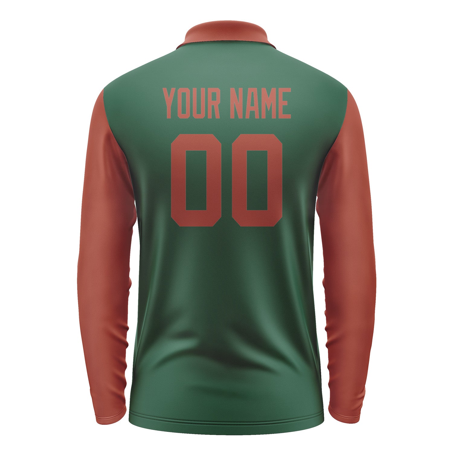 Custom Green Coral Red Long Sleeve Polo Shirt Pl051616B116