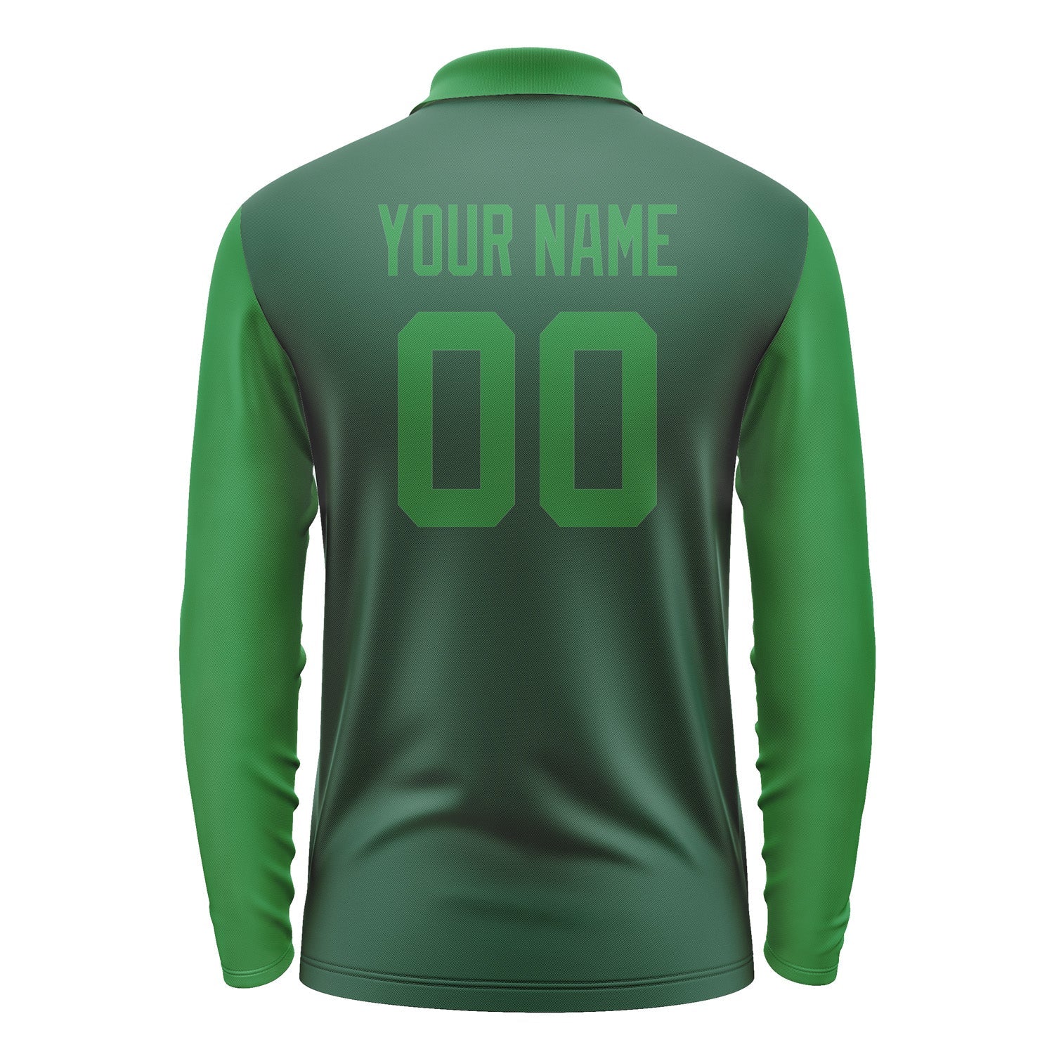 Custom Green Emerald Green Long Sleeve Polo Shirt Pl052424B124