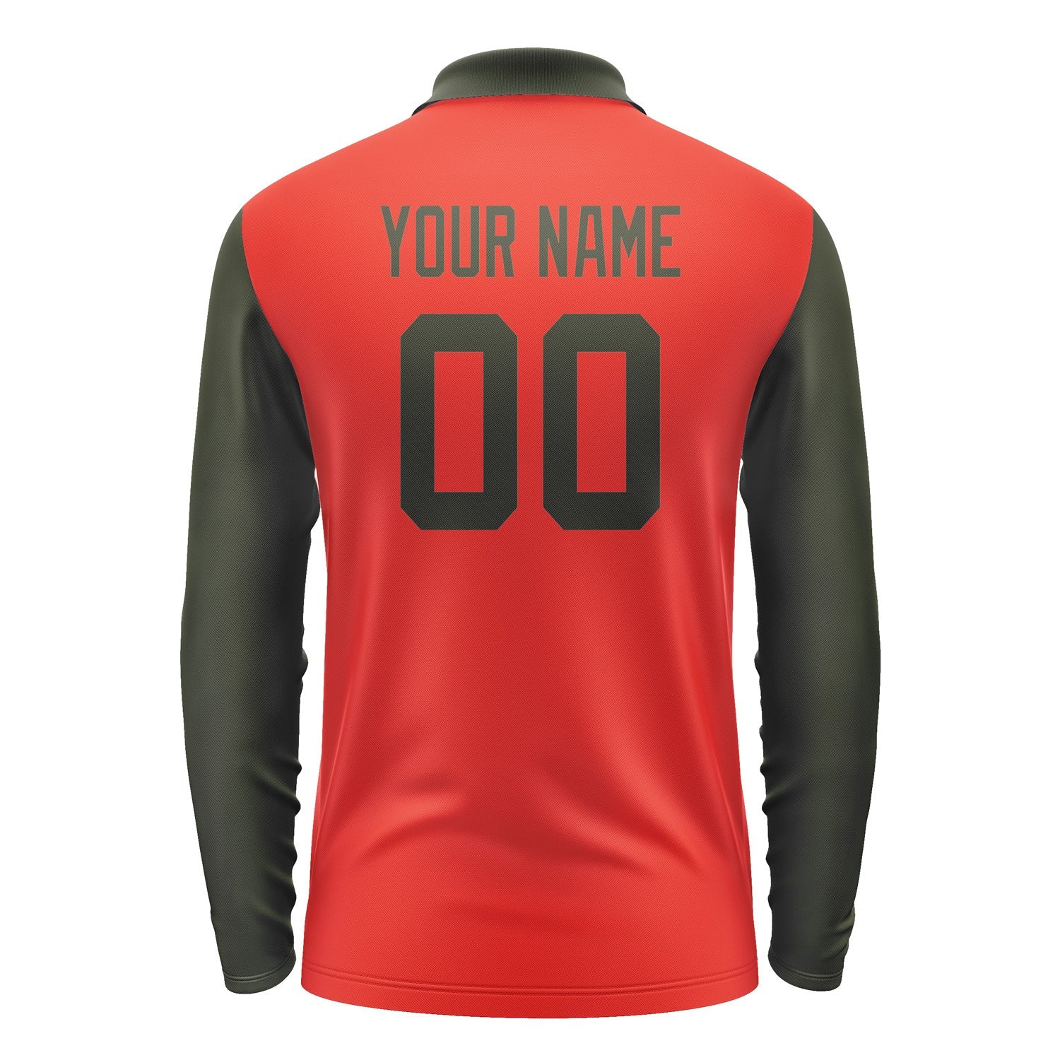 Custom Orange Red Olive Long Sleeve Polo Shirt Pl120202B102