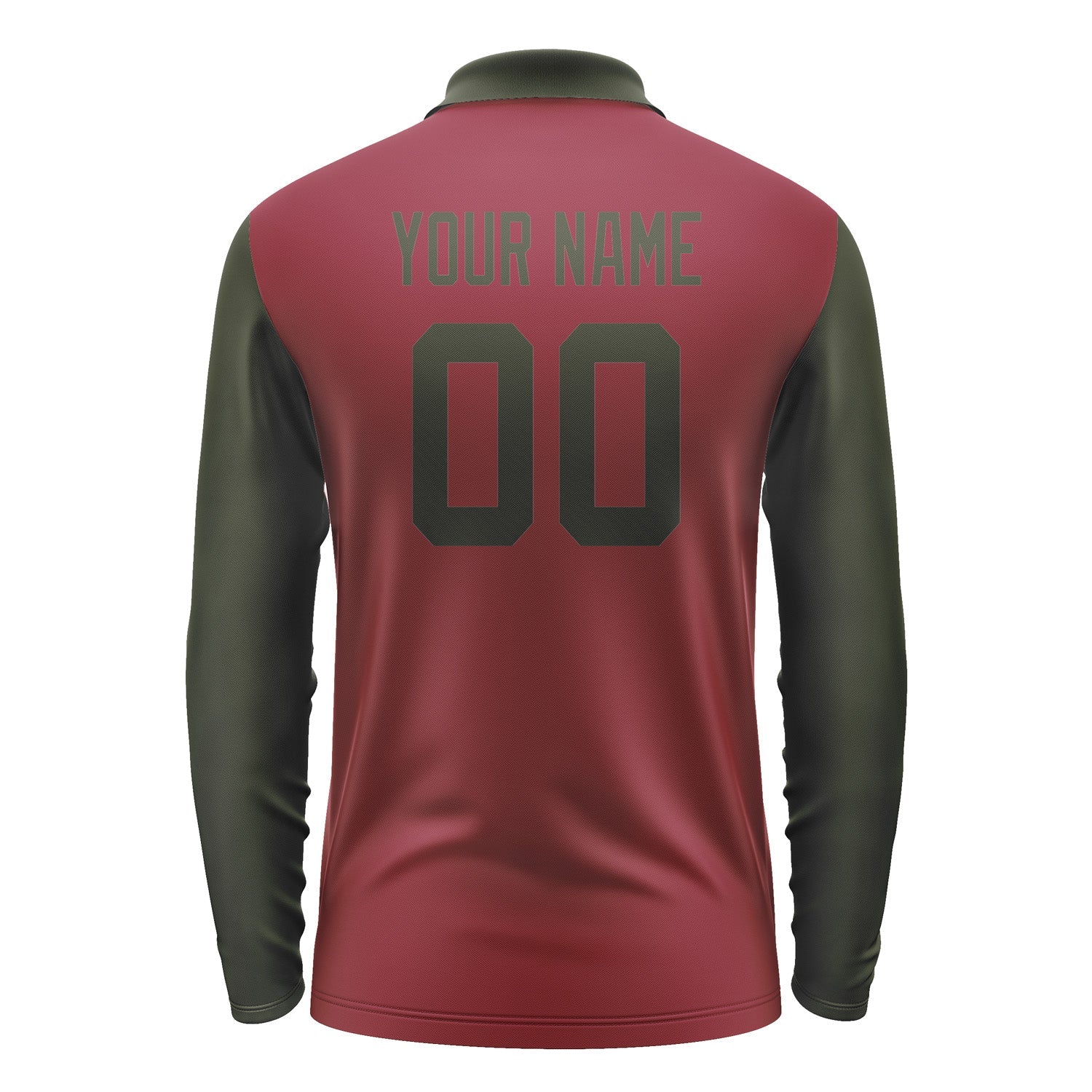 Custom Crimson Red Olive Long Sleeve Polo Shirt Pl150202B102