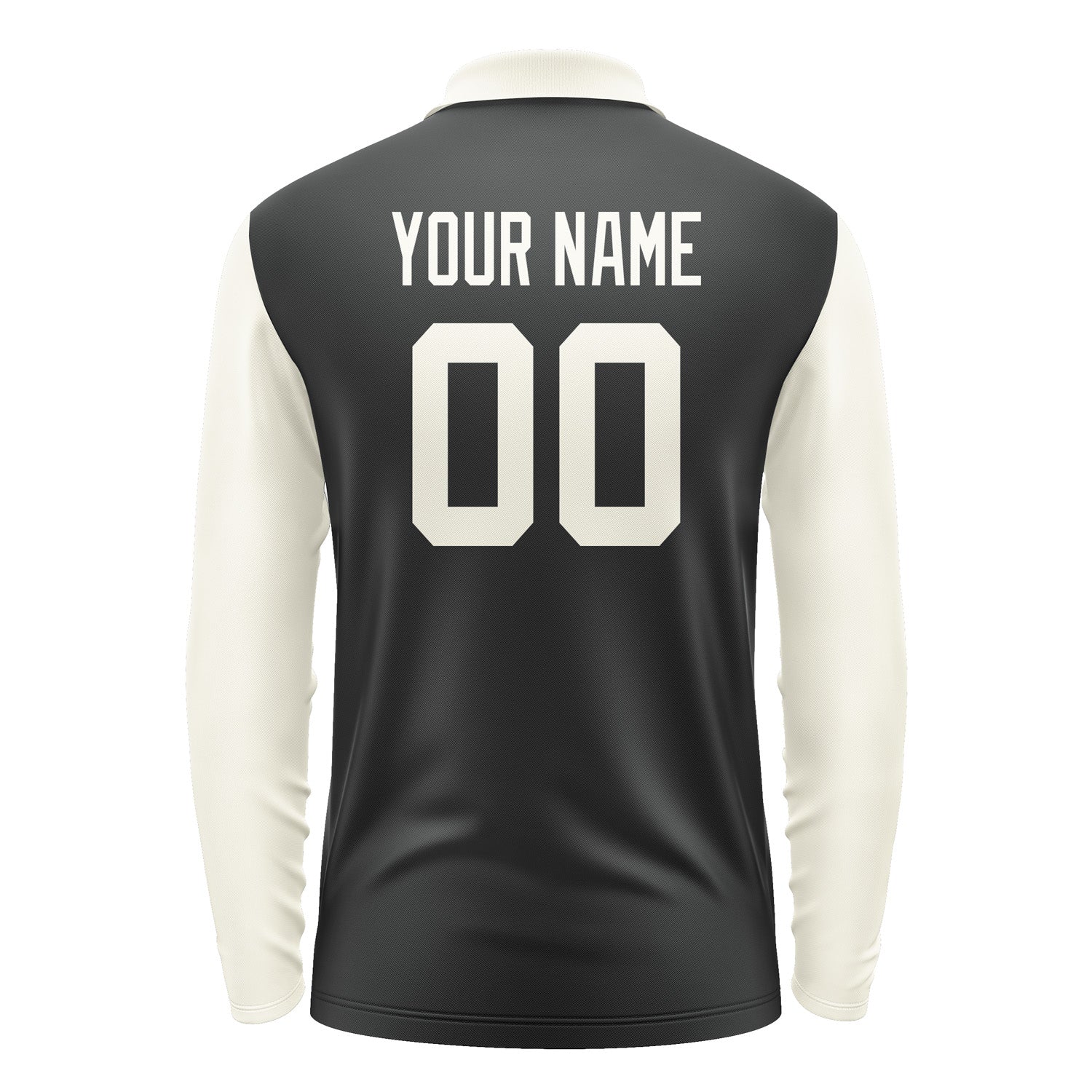 Custom Black Cream Long Sleeve Polo Shirt Pl170303B103