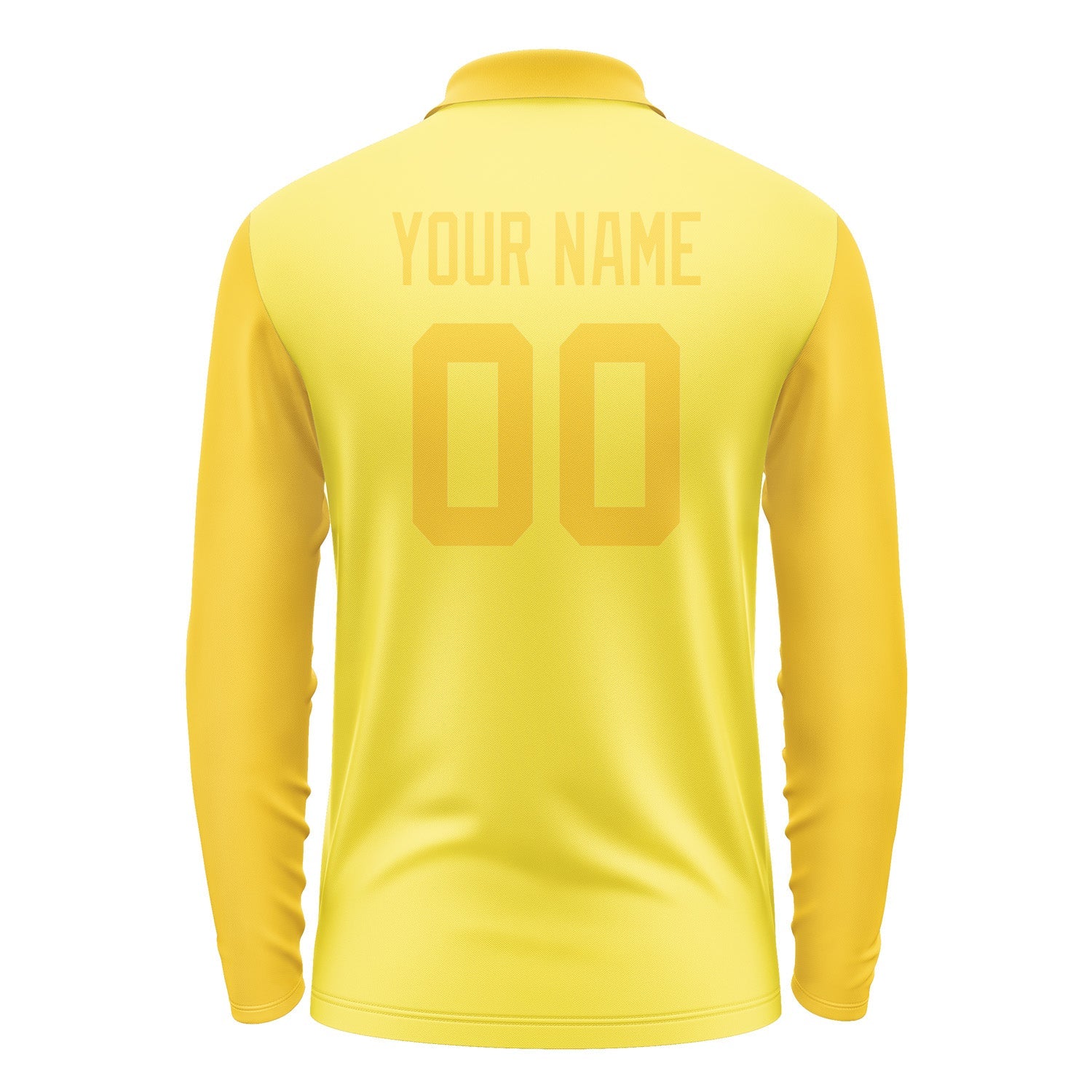 Custom Light Yellow Gold Long Sleeve Polo Shirt Pl263030B130