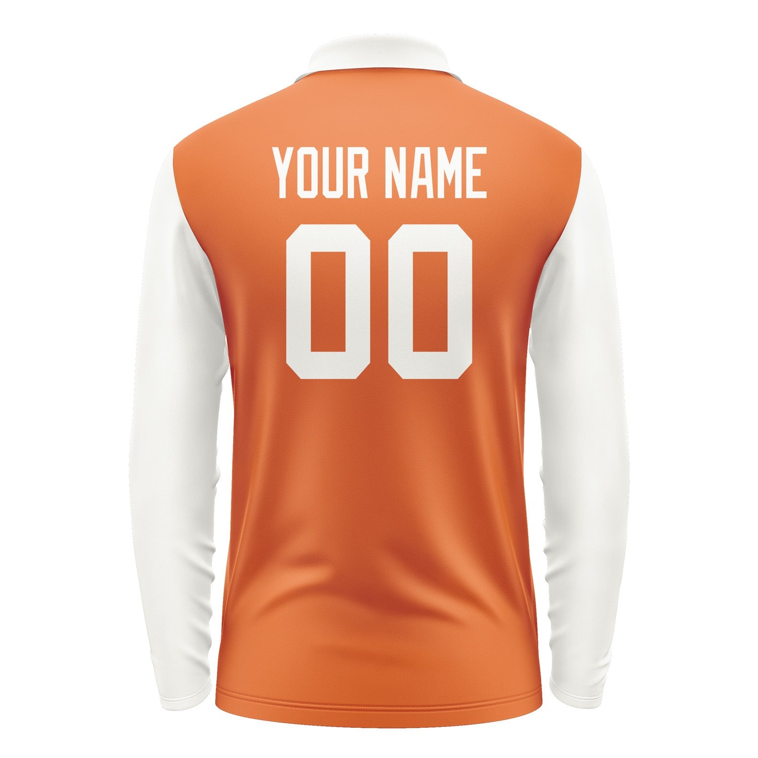 Custom Orange White Long Sleeve Polo Shirt Pl281818B118