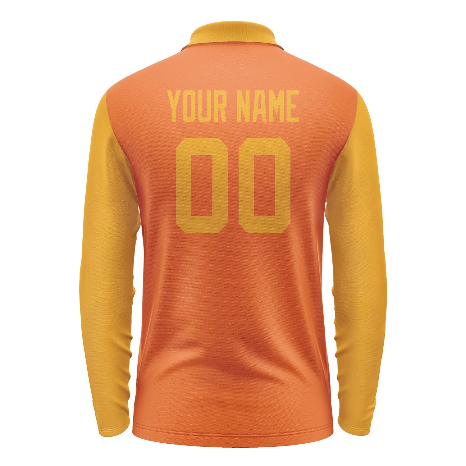 Custom Orange Yellow Long Sleeve Polo Shirt Pl281919B119