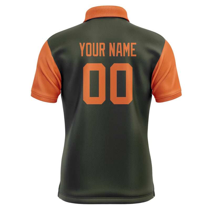 Custom Olive Orange Short-Sleeve Polo Shirt PO022828B128