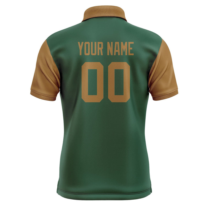 Custom Green Khaki Short-Sleeve Polo Shirt PO052222B122