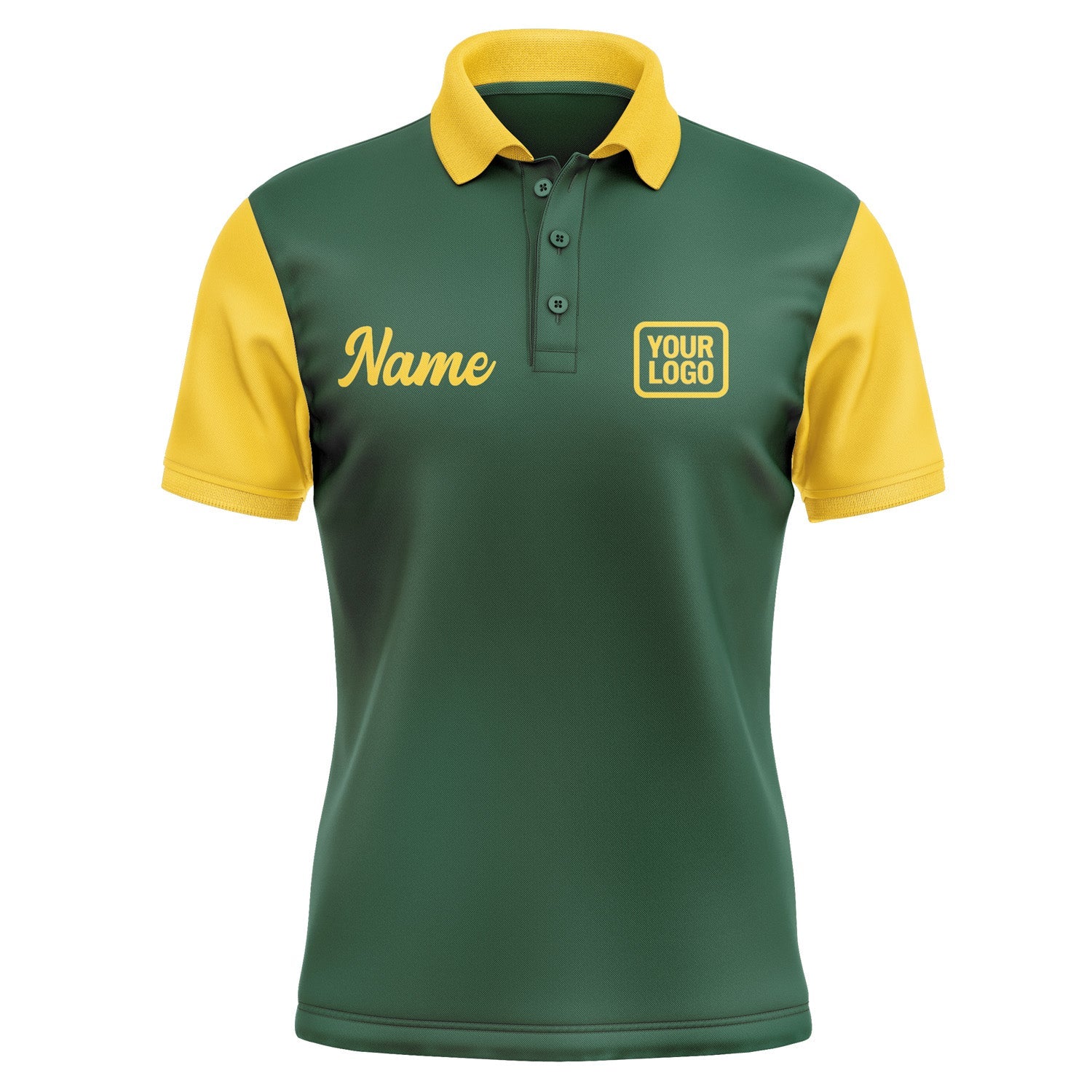 Custom Green Gold Short-Sleeve Polo Shirt PO053030B130